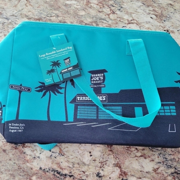 Trader Joe’s Kitchen Trader Joes Insulated Cooler Bag Limited Edition Teal Poshmark